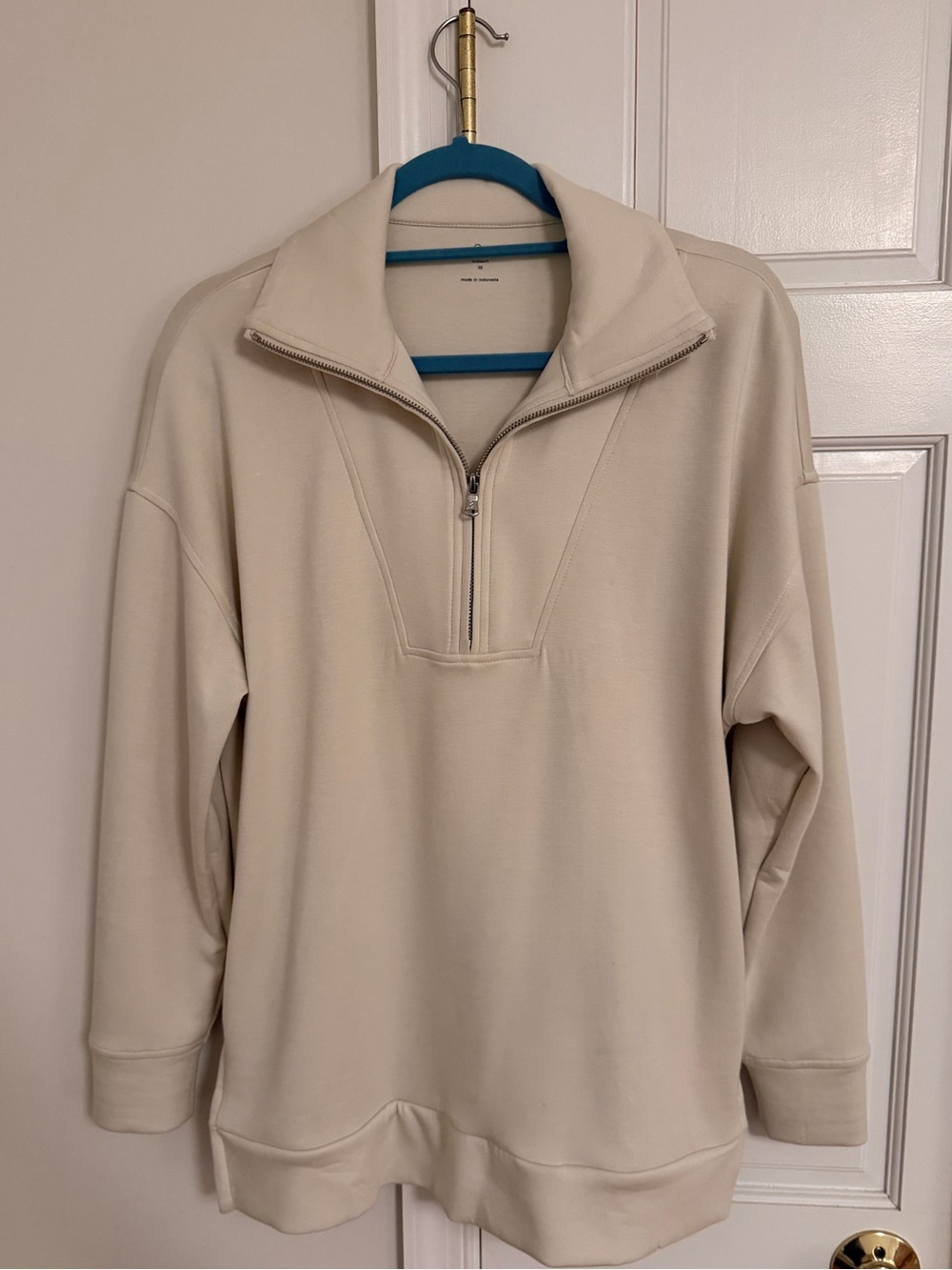 Loft Lou and grey scubasoft half zip oversized sweatshirt tunic